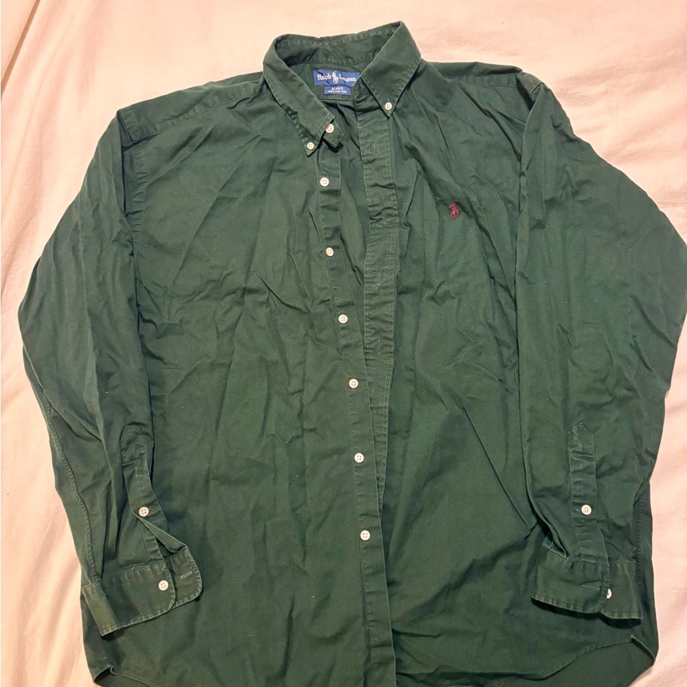 Ralph Lauren Dark Green Casual Button Down Shirt